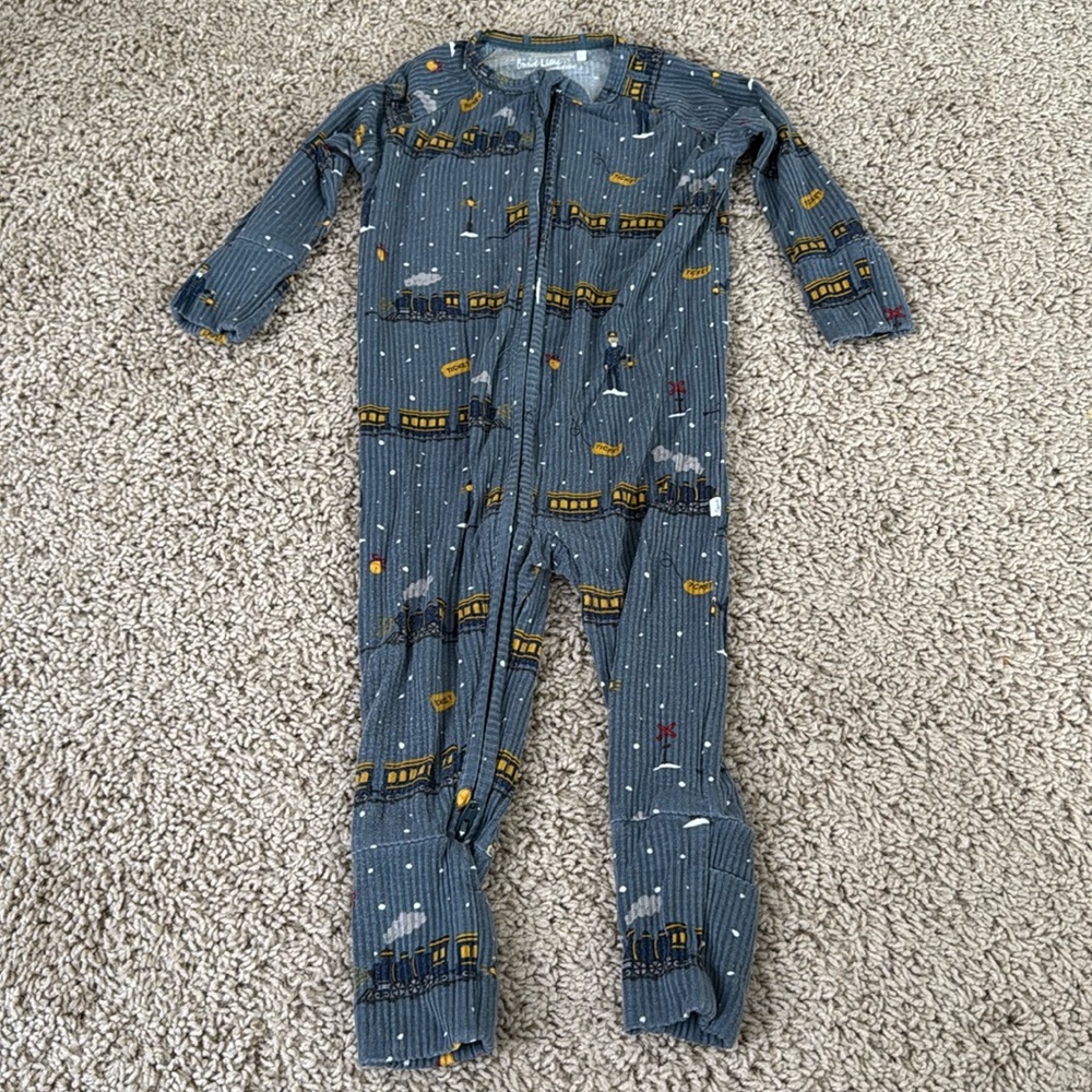 Christmas Trains Zip Romper